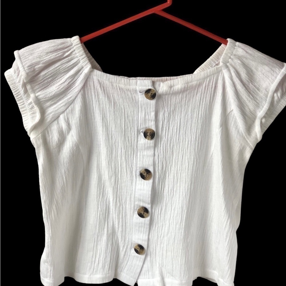 White Top; Small; Jessica Simpson